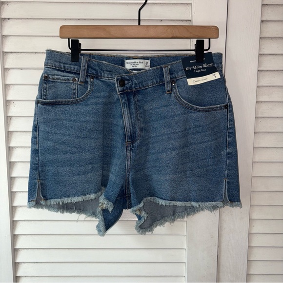 NWT Abercrombie & Fitch A&F The Mom Short High Rise Curve Love size 8/29 - Picture 3 of 8